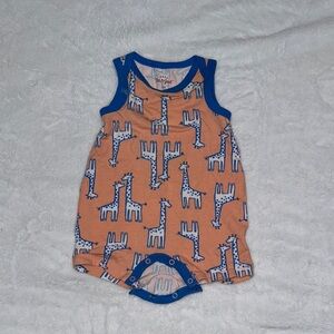 Cat & Jack Orange and Blue Giraffe Bodysuit